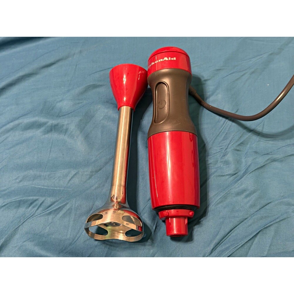KitchenAid KHB1231ER 2-Speed 180W Handheld Immersion Blender 16 oz Red